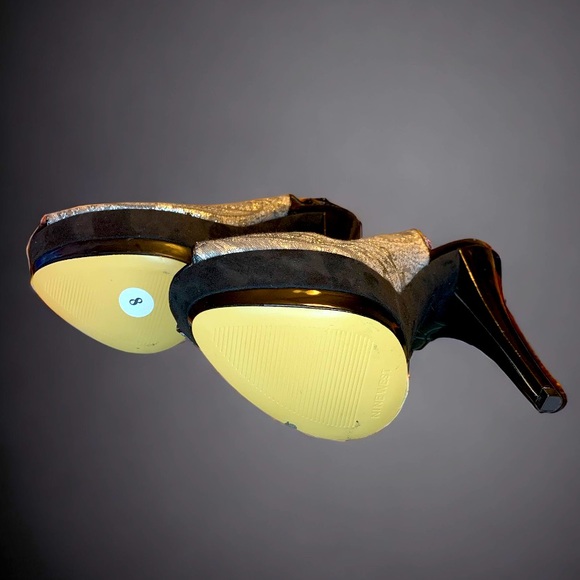 Nine West Silver & Black Stiletto- Size 8 - Picture 6 of 6